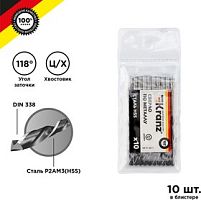 Сверло по металлу 3 мм Kranz HSS DIN 338 (уп.1шт) KR-91-0610  картинка